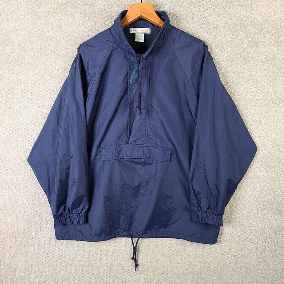 Izod Other - Vintage Izod Club‎ Jacket Mens Large Blue Nylon Half Zip Front Pocket Mock Neck